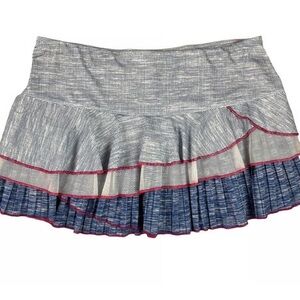 Lucky in Love Blue and White Mini Skirt